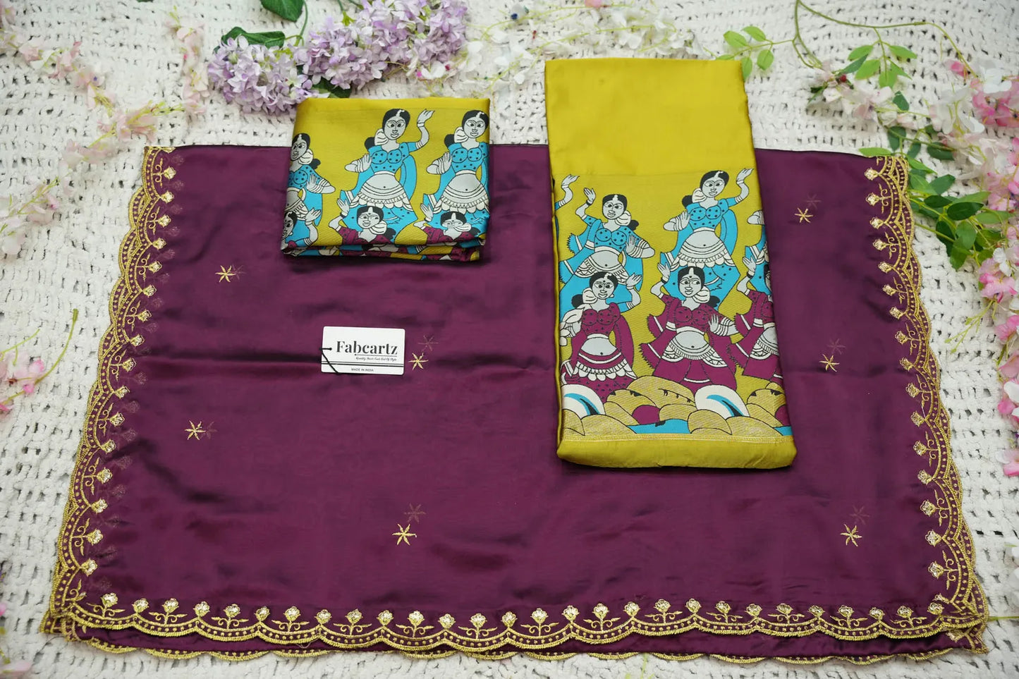 (Putrika) South Indian Festival Traditional Half Saree with Embroidered Blouse & Dupatta