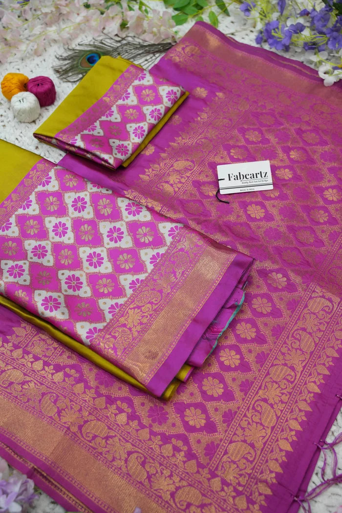 OnlinePattu South Indian Festival Traditional Half Saree