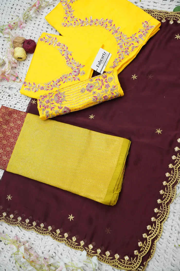 Munjya Women's Woven Design zari work Half Saree with Embroidered Blouse and Dupatta