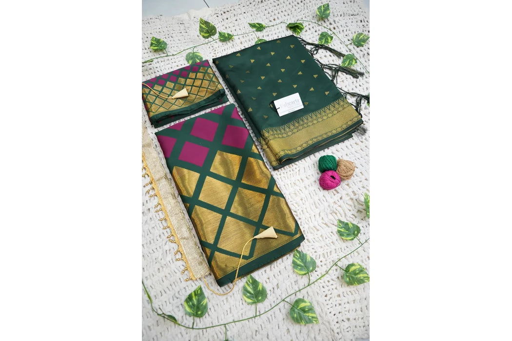Multiverse Pattu South Indian Festival Traditional Half Saree
