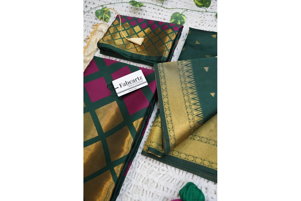 Multiverse Pattu South Indian Festival Traditional Half Saree