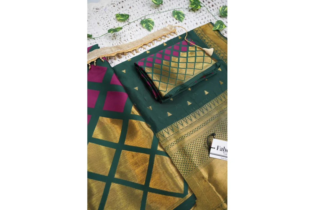Multiverse Pattu South Indian Festival Traditional Half Saree