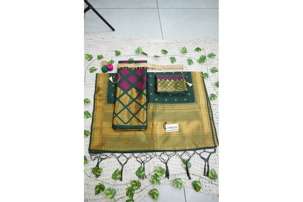 Multiverse Pattu South Indian Festival Traditional Half Saree