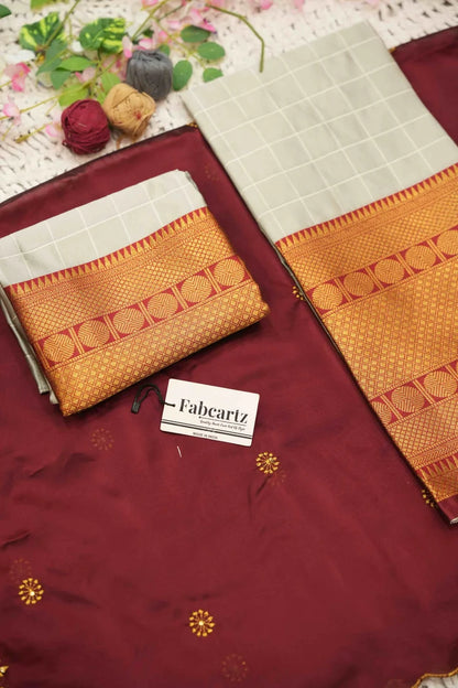 South Indian Festival Traditional Half Saree (Saraswati)