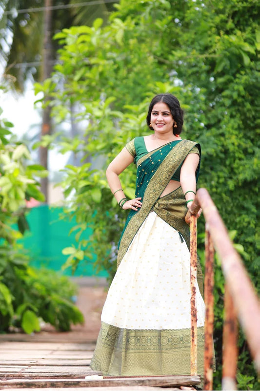 దక్షిణ భారత పండుగ సాంప్రదాయ హాఫ్ చీర (అర్జూ) 
