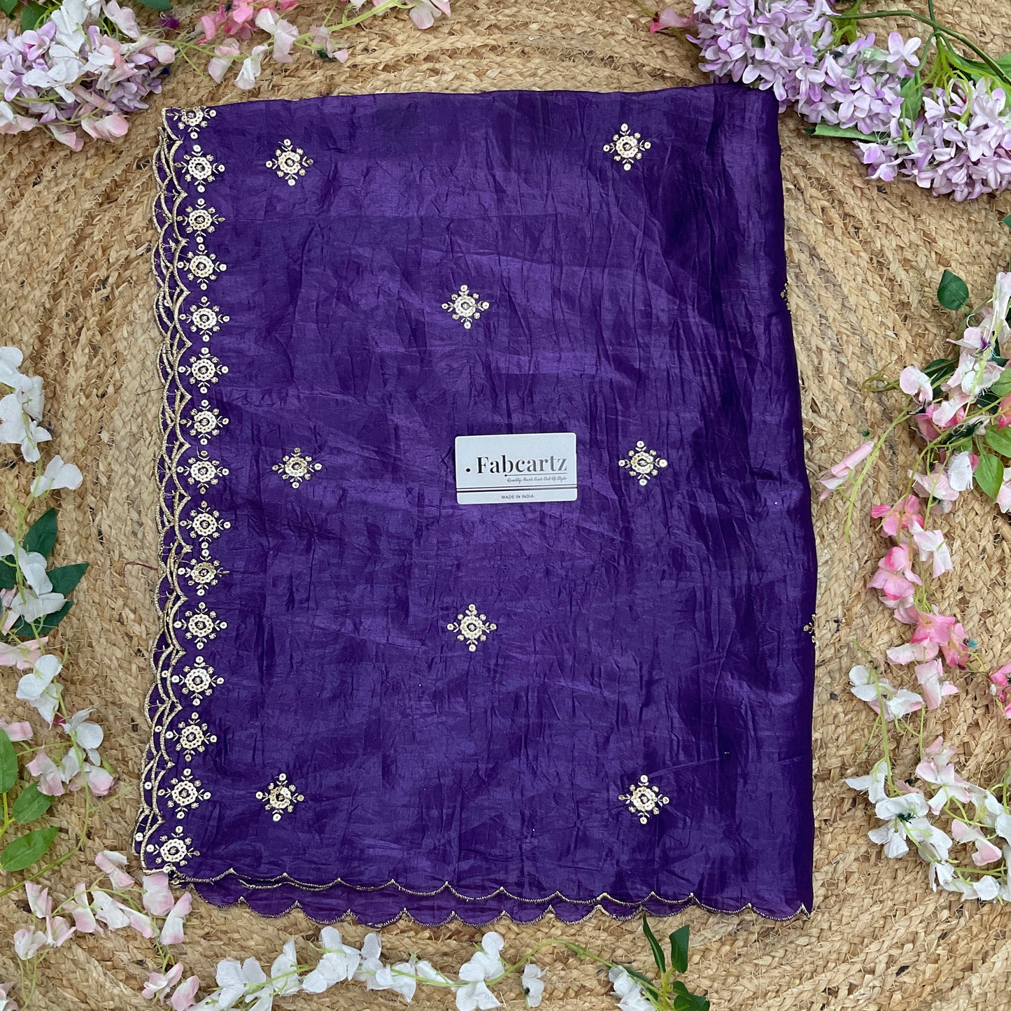 Beautiful Embroidery work & Gold Crush Dupatta for women | Only Dupatta Gold Crush Dup