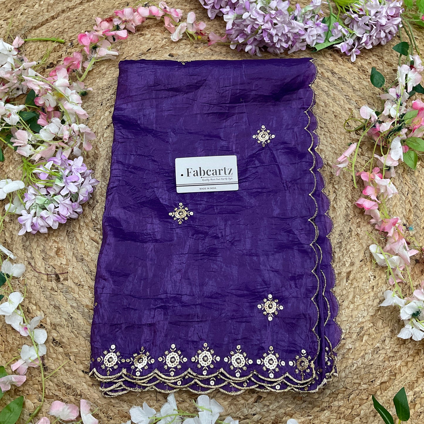 Beautiful Embroidery work & Gold Crush Dupatta for women | Only Dupatta Gold Crush Dup