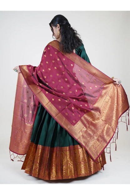 South Indian Festival Traditional Half Saree (Aarvi)