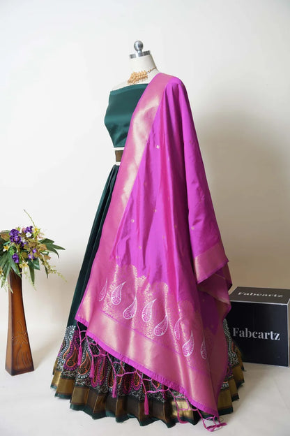 South Indian Festival Traditional Half Saree (Parvati)
