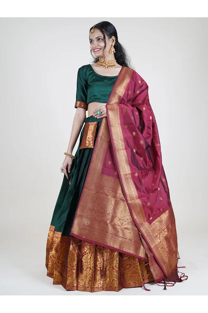 South Indian Festival Traditional Half Saree (Aarvi)