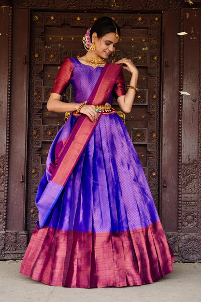South Indian Festival Traditional Half Saree (Ival)