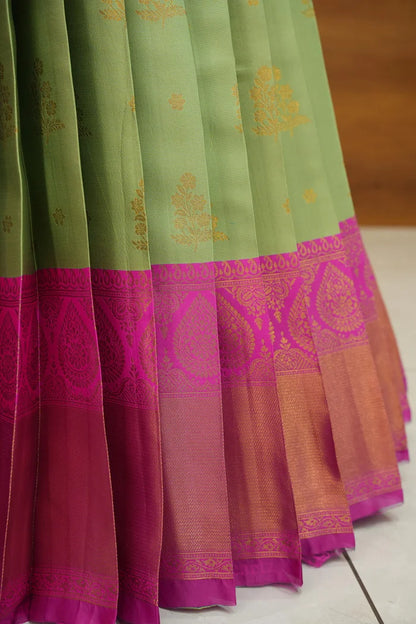 BittuPattu  Women's Woven Design zari work Half Saree with Embroidered Blouse and Dupatta