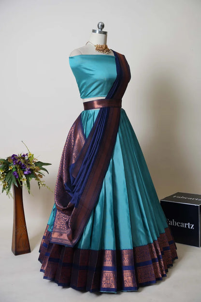 South Indian Festival Traditional Half Saree (Yenugu)