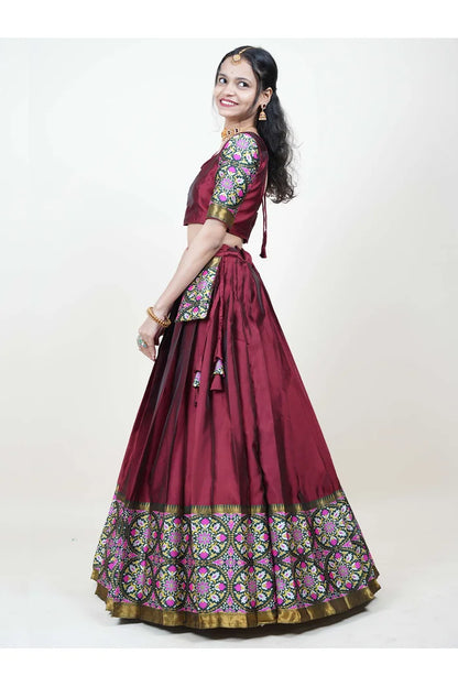 South Indian Festival Traditional Half Saree (GolGolPAttu)