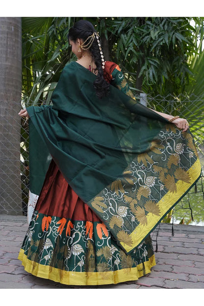 South Indian Festival Traditional Half Saree (HansPAttu)