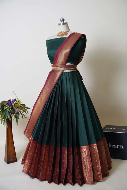 South Indian Festival Traditional Half Saree (Sarojini)