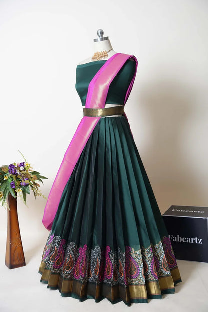 South Indian Festival Traditional Half Saree (Parvati)