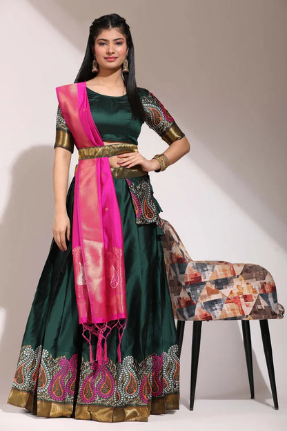 South Indian Festival Traditional Half Saree (Parvati)
