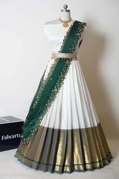 South Indian Festival Traditional Half Saree (Zara)