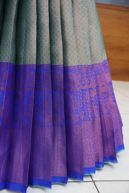 PihuPattu  Women's Woven Design zari work Half Saree with Embroidered Blouse and Dupatta