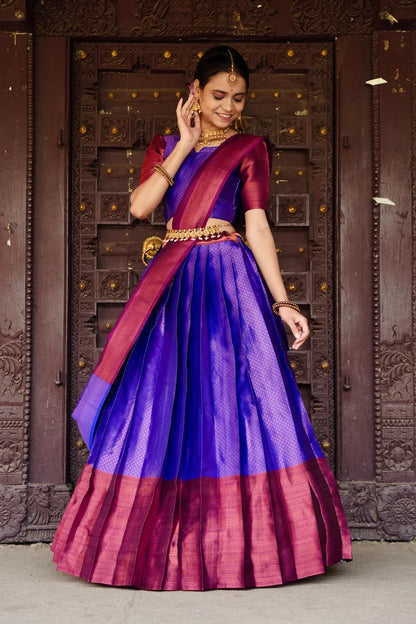 South Indian Festival Traditional Half Saree (Ival)