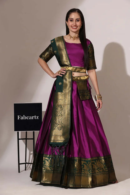 South Indian Festival Traditional Half Saree (Sundarii)