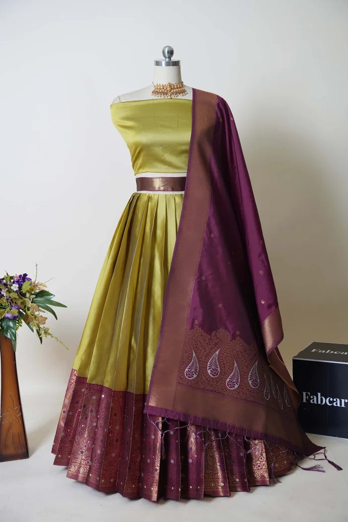 South Indian Festival Traditional Half Saree (Sarojini)