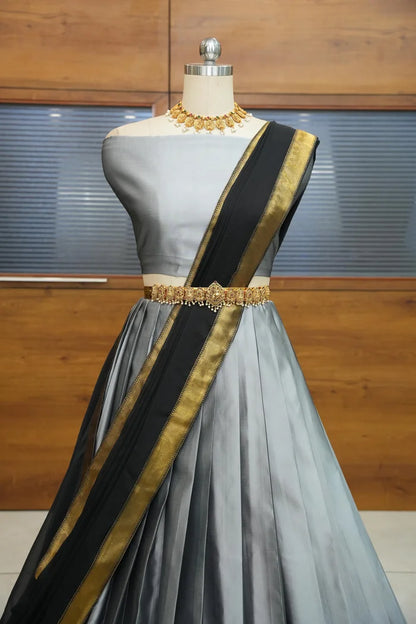 దక్షిణ భారత పండుగ సాంప్రదాయ హాఫ్ చీర (ఛవి) 