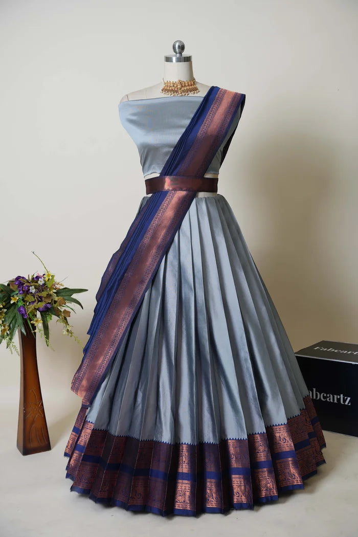 South Indian Festival Traditional Half Saree (Yenugu)