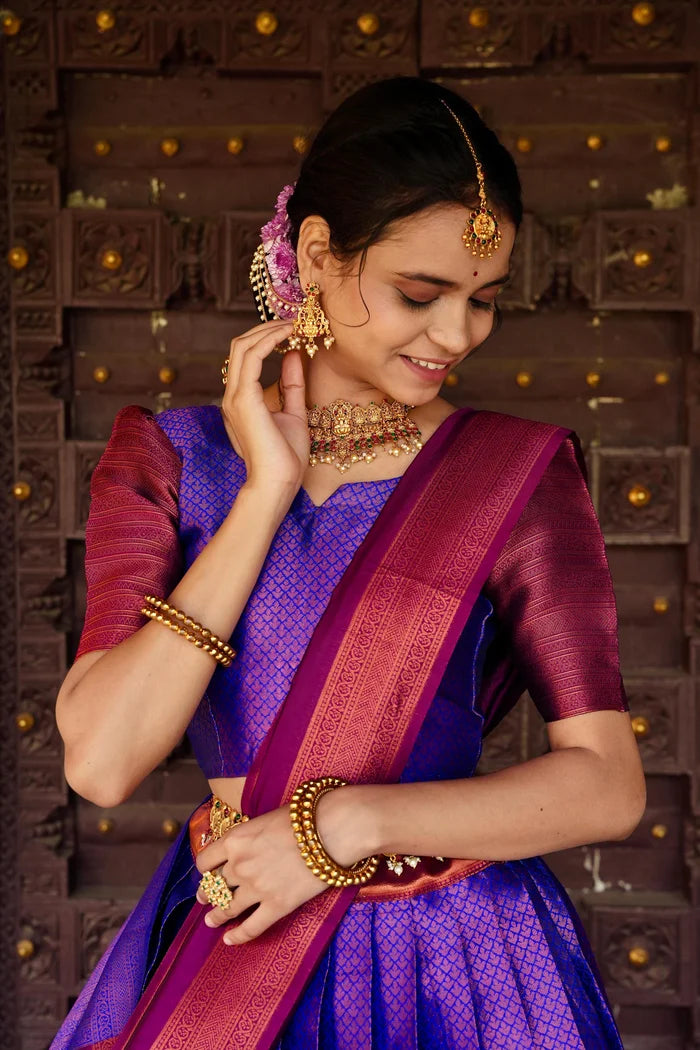 South Indian Festival Traditional Half Saree (Ival)