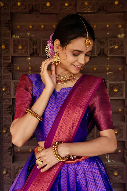 South Indian Festival Traditional Half Saree (Ival)