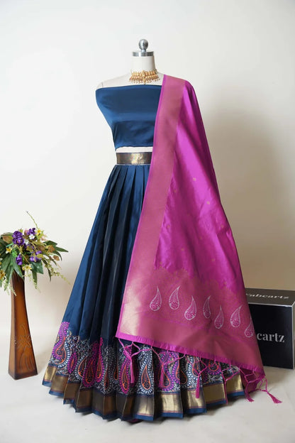 South Indian Festival Traditional Half Saree (Parvati)