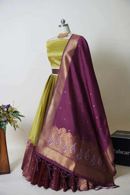 South Indian Festival Traditional Half Saree (Sarojini)