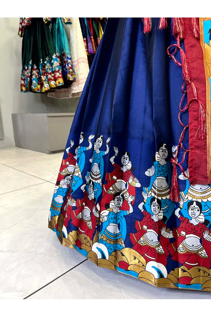 దక్షిణ భారత పండుగ సాంప్రదాయ హాఫ్ చీర(ధంగ్లీ)