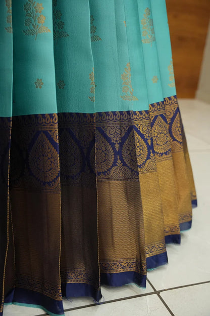 BittuPattu  Women's Woven Design zari work Half Saree with Embroidered Blouse and Dupatta