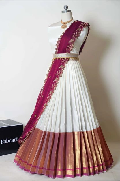 South Indian Festival Traditional Half Saree (Zara)