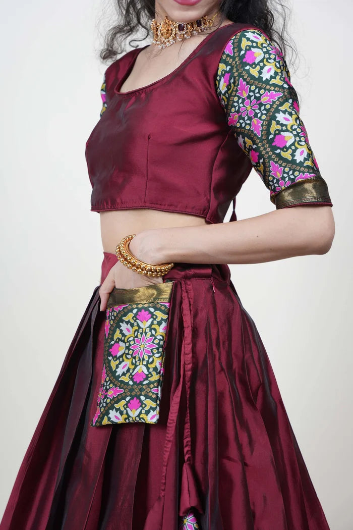 South Indian Festival Traditional Half Saree (GolGolPAttu)