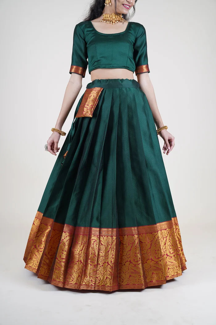 South Indian Festival Traditional Half Saree (Aarvi)