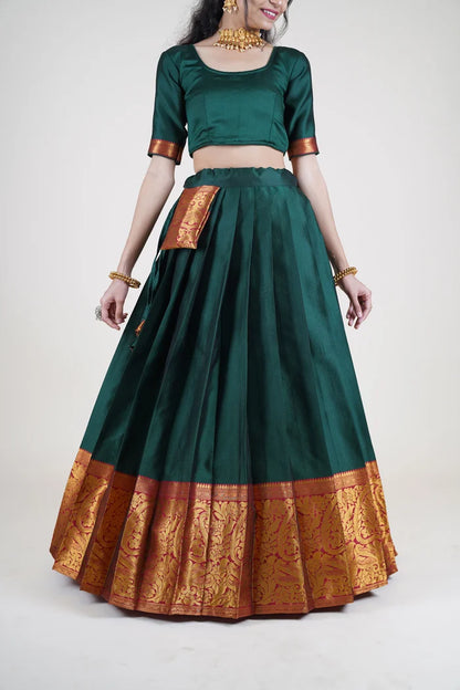 South Indian Festival Traditional Half Saree (Aarvi)