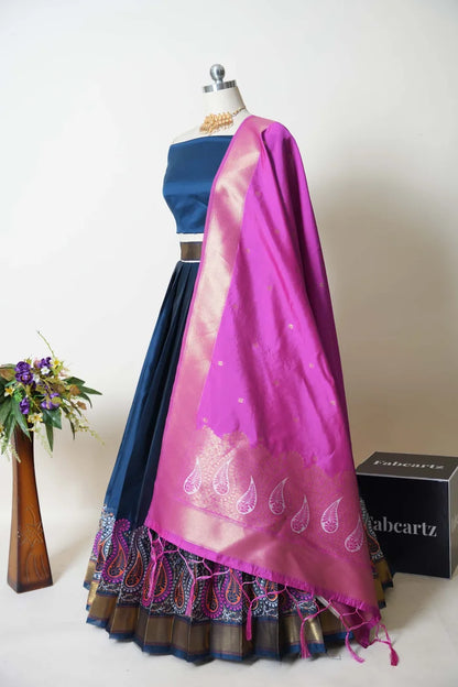 South Indian Festival Traditional Half Saree (Parvati)