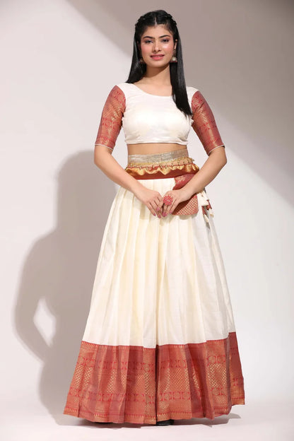 South Indian Festival Traditional Half Saree (Saraswati)