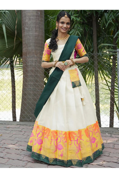 South Indian Festival Traditional Half Saree (HansPAttu)
