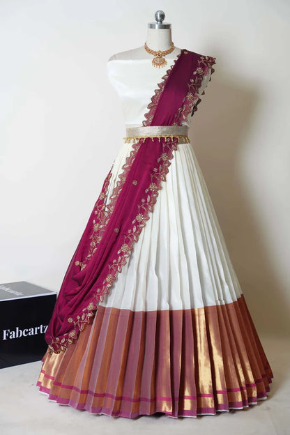 South Indian Festival Traditional Half Saree (Zara)