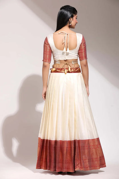 South Indian Festival Traditional Half Saree (Saraswati)