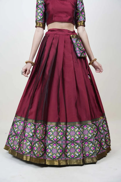 South Indian Festival Traditional Half Saree (GolGolPAttu)