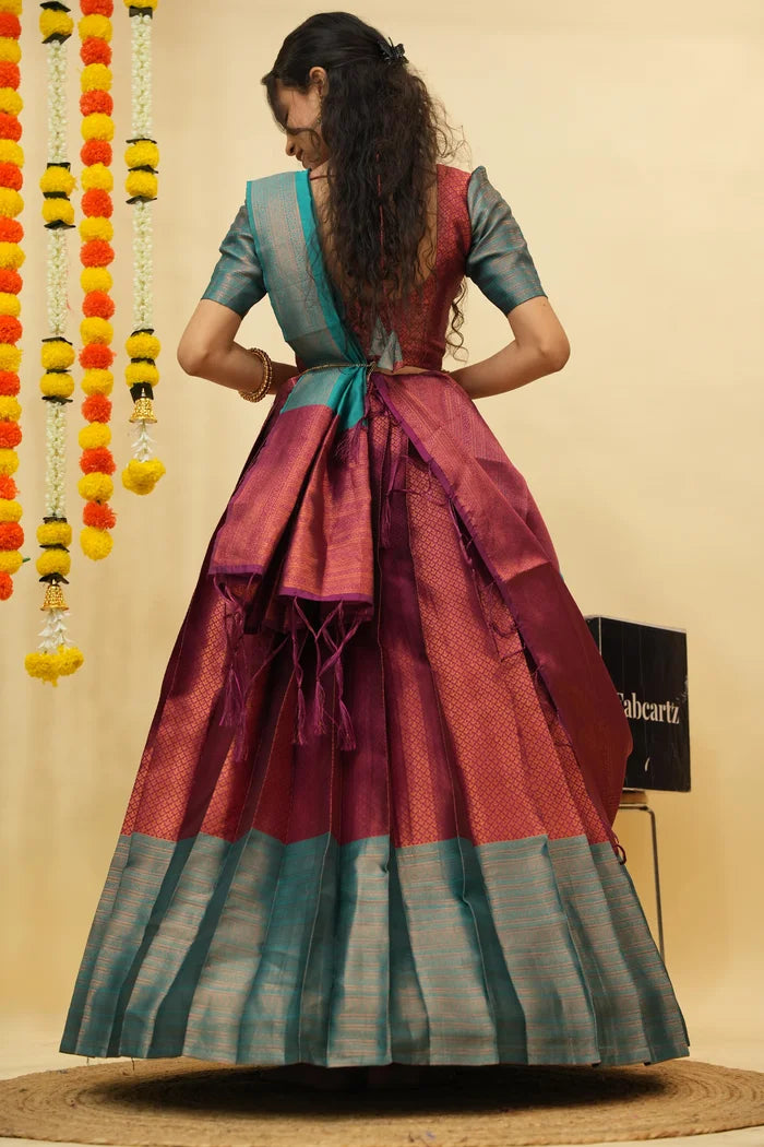 South Indian Festival Traditional Half Saree (Ival)