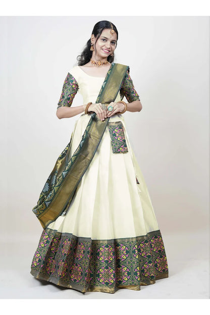 South Indian Festival Traditional Half Saree (GolGolPAttu)
