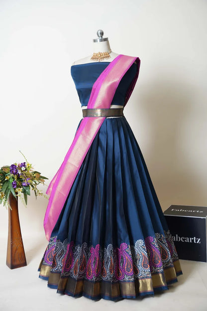 South Indian Festival Traditional Half Saree (Parvati)