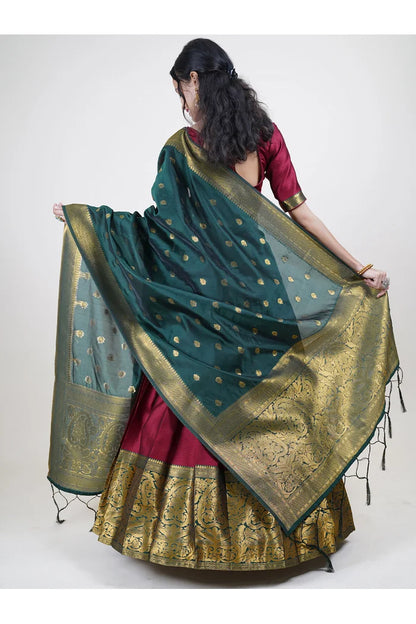 South Indian Festival Traditional Half Saree (Aarvi)