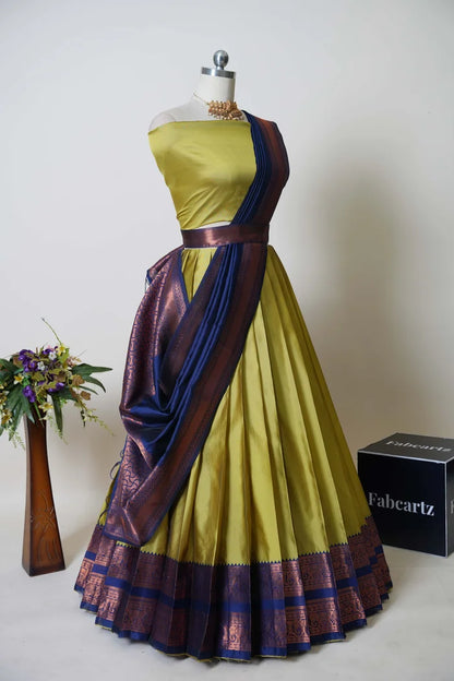 South Indian Festival Traditional Half Saree (Yenugu)